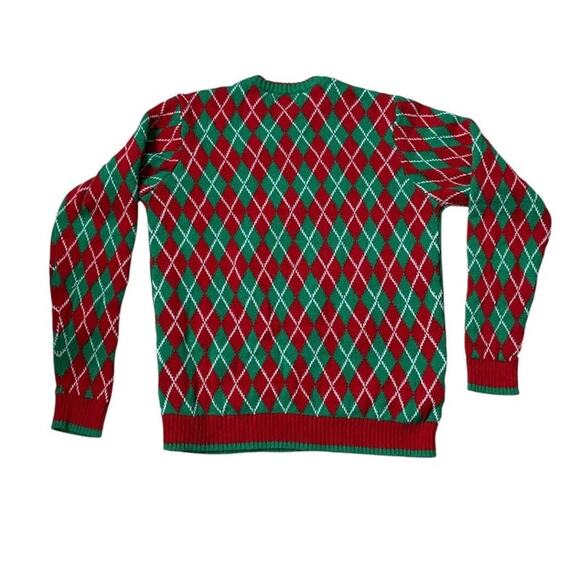 Blizzard Bay Mens Size Medium Ugly Christmas Sweater Dinosaur Embroidered Cotton - Picture 6 of 7